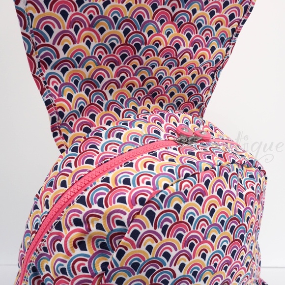 NWT Kipling BP4391 Ezra Travel Bag Backpack Polyester Peacock Prism Pink Multi main image 7